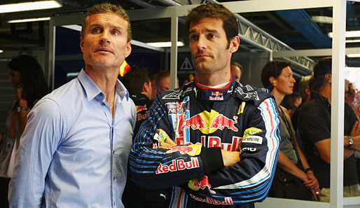 Zuletzt war David Coulthard (l.), hier mit Mark Webber, Berater bei Red Bull