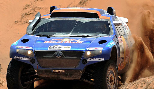 Timo Gottschalk (l.) und Nasser Al Attiyah gewannen die neunte Etappe der Rallye Dakar
