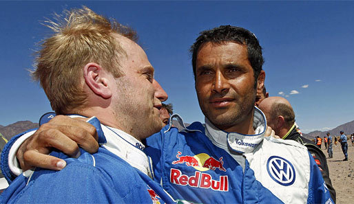 Timo Gottschalk (l.) und Nasser Al-Attiyah haben die Rallye Dakar gewonnen