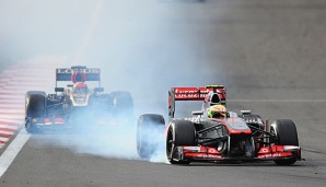 Sergio Perez schied beim Grand Prix in Südkorea mit einem Reifenschaden aus