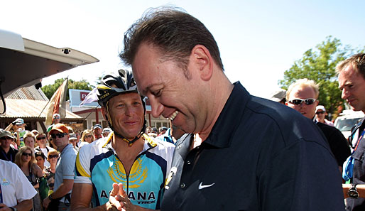 Das Dreamteam des Radsports. Lance Armstrong (l.) und Team-Manager Johan Bruyneel