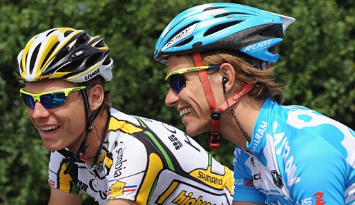 Linus Gerdemann (r.) gewann 2007 seine erste Tour-de-France-Etappe