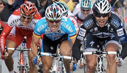 Gerald Ciolek (M.) konnte bei der Vuelta 2009 eine Etappe gewinnen