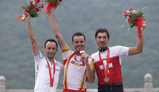Davide Rebellin (l.) wurde nach Olympia 2008 positiv auf das Blutdopingmittel Cera getestet