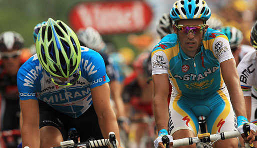 Alberto Contador, hier noch im Astana-Trikot, konnte auf der Königsetappe nicht mithalten