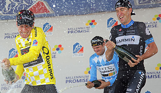 Levi Leipheimer (l.) hat die Pro Cycling Challenge in Colorado gewonnen