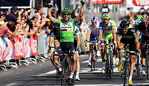 Mark Cavendish angelte sich bei der Tour de France mit fünf Etappensiegen das gründe Trikot