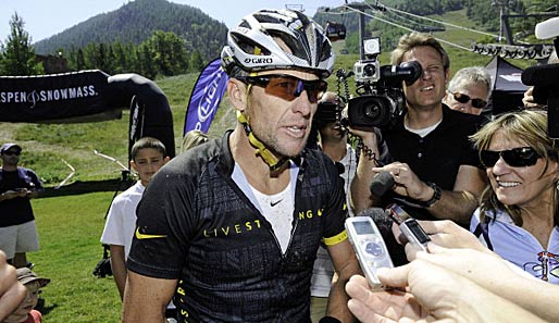 Lance Armstrong bei einem Mountainbike-Rennen im August 2012 in Aspen
