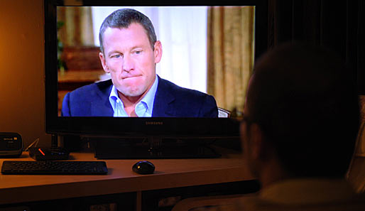 Lance Armstrong während seines Doping-Geständnisses im TV