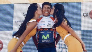 Siegerküsschen: Nairo Quintana triumphierte beim Giro