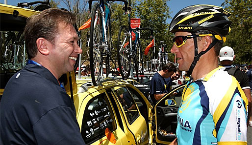 Eine echte Männerfreundschaft: Johan Bruyneel (l.) und Lance Armstrong