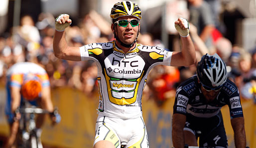 Mark Cavendish holte sich in Montargis seinen insgesamt elften Tour-Etappensieg