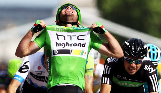 Mark Cavendish gewann die letzte Tour-Etappe und sicherte sich zum ersten Mal das grüne Trikot