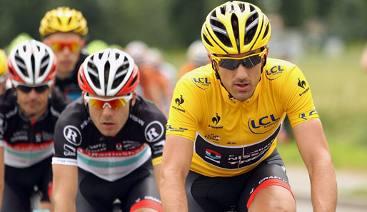 Fabian Cancellara (r.) trug bei der diesjährigen Tour de France sieben Tage das gelbe Trikot