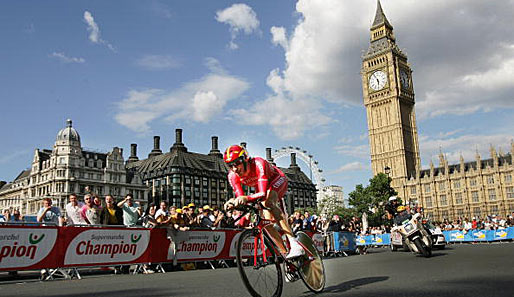 Bradley Wiggins beim Start der Tour de France im Jahr 2007 in London