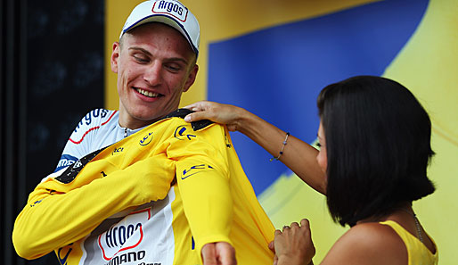Marcel Kittel fährt die 2. Etappe der Tour de France im begehrten Gelben Trikot