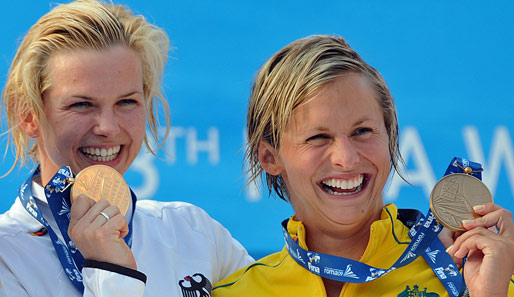 Lisbeth Trickett (r.) gewann Bronze bei der Schwimm-WM im letzten Jahr