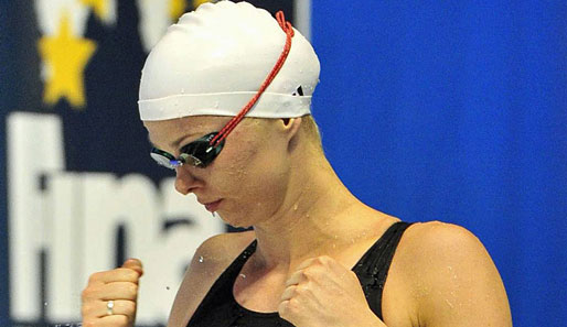 Britta Steffen siegte 2009 bei der Weltmeisterschaft in Rom über 100 m Freistil