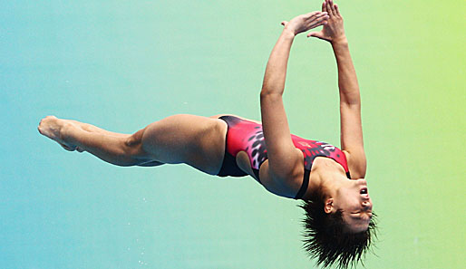 Die Chinesin Shi Tingmao hat beim Springen vom Ein-Meter-Brett Gold geholt