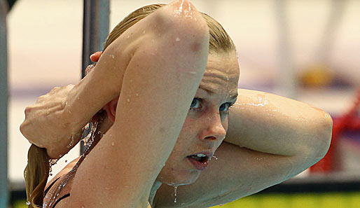 Schwimmerin Britta Steffen hat ihre Flucht von der WM in Shanghai erklärt