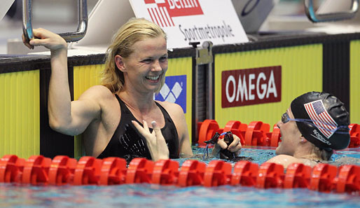 Britta Steffen ist vier Monate vor Olympia in Magdeburg Weltjahresbestzeit geschwommen