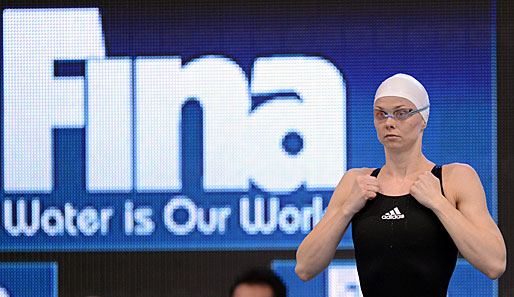 Konzentration vor dem siebten Sieg in Folge: Britta Steffen schwimmt momentan von Erfolg zu Erfolg