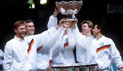 tennis, davis cup, 1988, becker, kuehnen, jelen, steeb