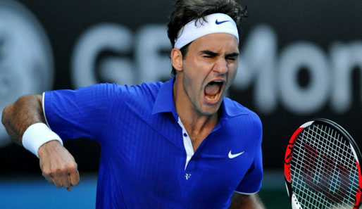 Roger Federer nach seinem Sieg gegen Tomas Berdych