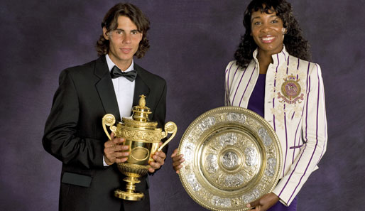 Die kommenden Wimbledon-Sieger (hier Nadal und V. Williams) dürfen sich über mehr Preisgeld freuen