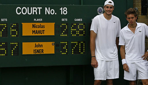 Neuauflage des Rekordmatches zwischen John Isner (l.) und Nicolas Mahut (r.)