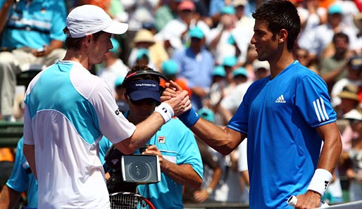 Andy Murray und Novak Djokovic liegen in der Weltrangliste auf Platz vier und drei