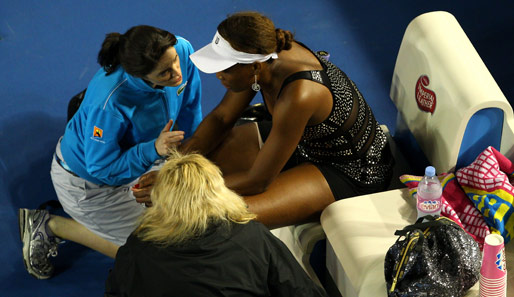Venus Williams musste das Match gegen Andrea Petkovic verletzt aufgeben