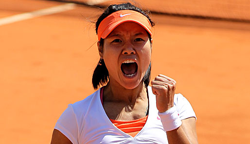 Freude pur: Nach ihrem Sieg gegen Maria Scharapowa steht Na Li im Finale der French Open