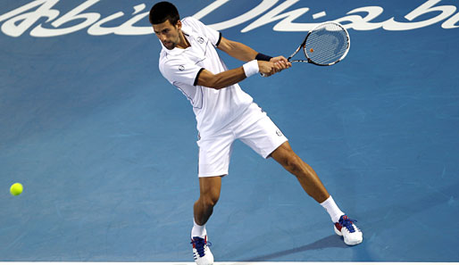 Novak Djokovic ließ David Ferrer im Finale von Abu Dhabi keine Chance