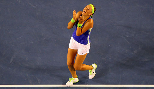 Die pure Freude: Victoria Azarenka freut sich über ihren ersten Grand-Slam-Titel
