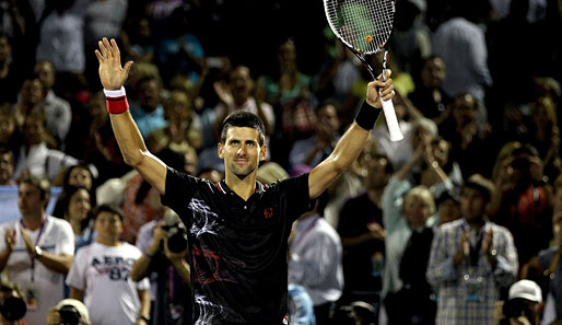 Novak Djokovic bezwang im Halbfinale von Miami Juan Monaco in zwei Sätzen
