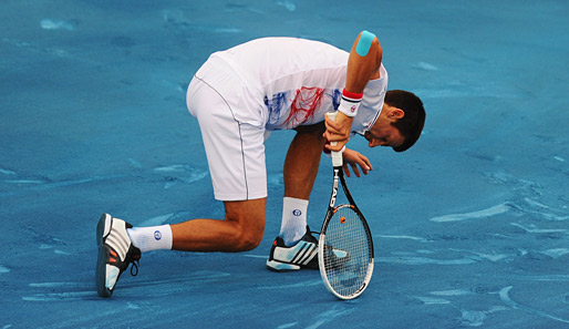 Viele Tennisspieler haben sich über den blauen Untergrund in Madrid beschwert. U.a. Novak Djokovic