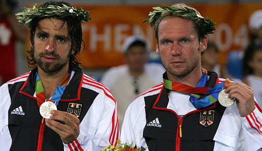 Nicolas Kiefer und Rainer Schüttler haben in Athen Silber gewonnen...