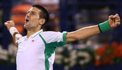 Greift nach dem Halbfinal-Einzug in Dubai nach dem zweiten Titel 2013: Novak Djokovic