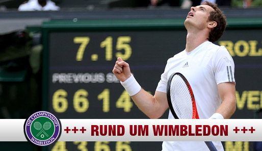Andy Murray steht zum fünften Mal in Folge im Wimbledon-Halbfinale