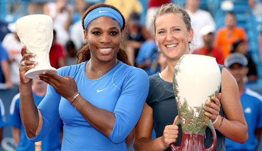 Serena Williams (l.) musste sich Wiktoria Asarenka (r.) geschlagen geben