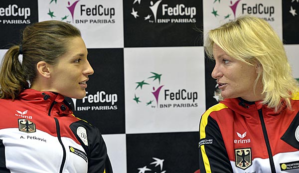 Andrea Petkovic (l.) und Barbara Rittner (r.) sind gespannt auf den Fed Cup
