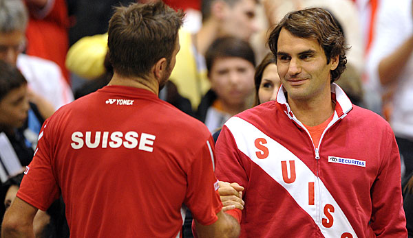 Roger Federer und Stanislas Wawrinka stehen mit der Schweiz im Viertelfinale des Davis Cup