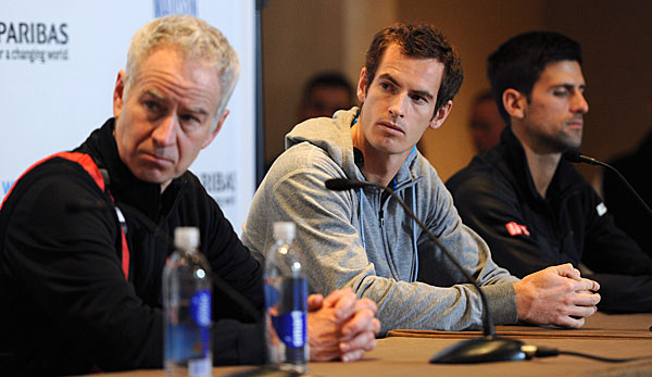 John McEnroe (r.) ist der Wunschtrainer von Andy Murray (m.)