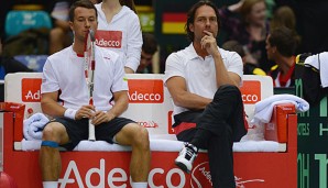 Philipp Kohlschreiber (l.) und Teamchef Carsten Arriens waren zuletzt nicht immer einer Meinung
