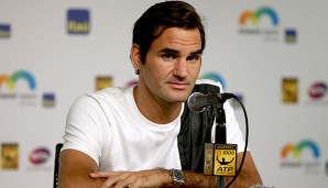 Roger Federer bei einer Pressekonferenz in Miami