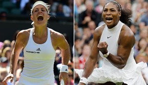 Angelique Kerber (l.) trifft im Wimbledon-Finale auf Serena Williams
