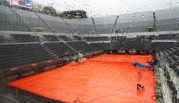 Der Regen sorgte am Mittwoch dafür, dass alle angesetzten Matches abgesagt und auf den heutigen Donnerstag verschoben werden mussten.
