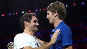 Roger Federer und Alexander Zverev spielten zuletzt Seite an Seite im Laver-Cup für Europa.