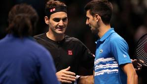 Zuletzt standen sich Federer und Djokovic bei den ATP Finals in London gegenüber, mit dem besseren Ausgang für den Schweizer.